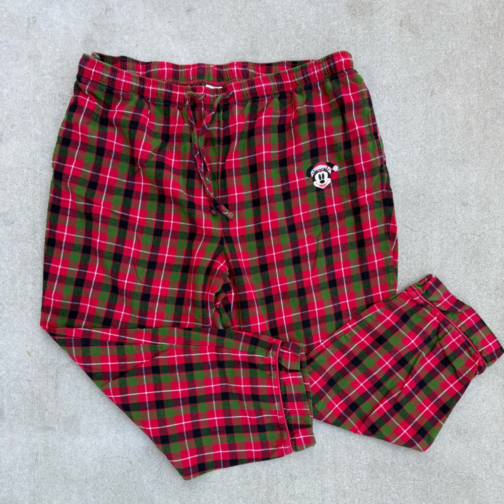 Disney Minnie Mouse Holiday Plaid Pajama Pants (Only) 1X